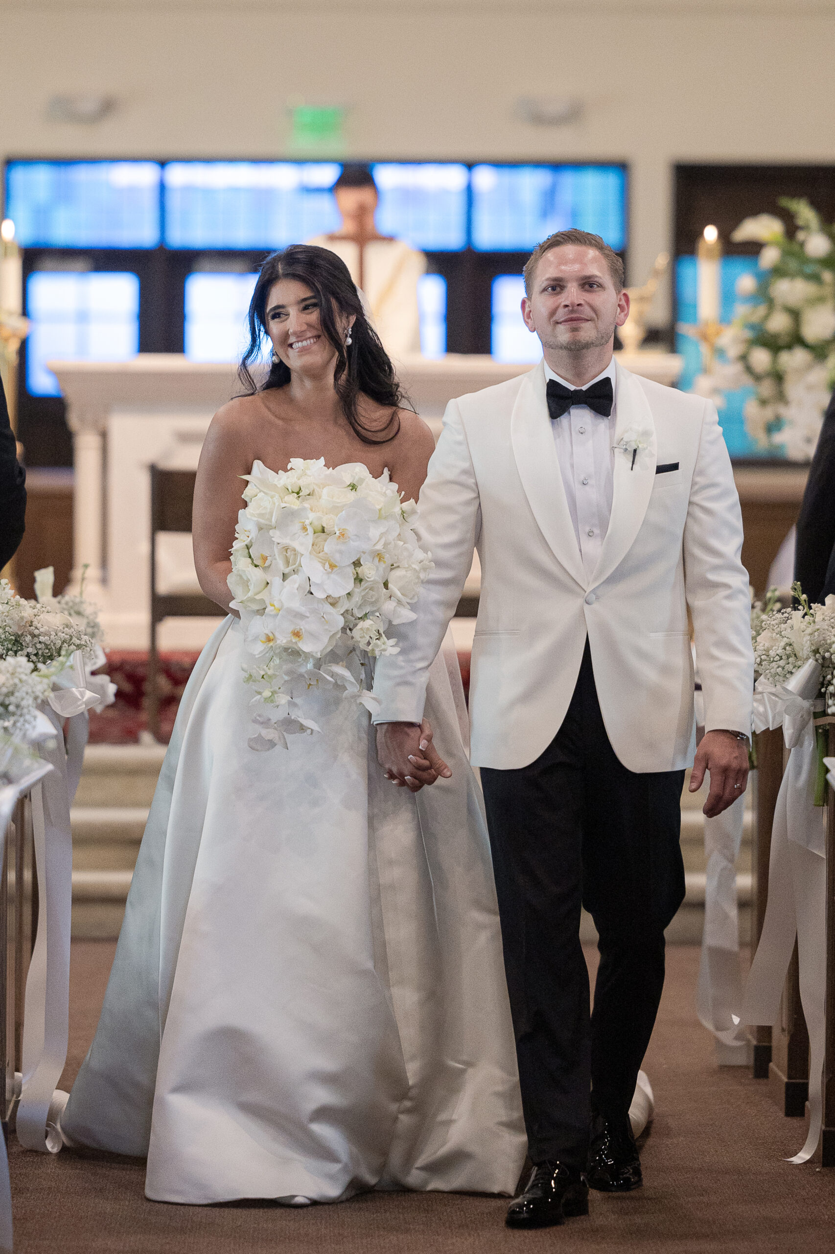 Bride and groom at New York wedding ceremony