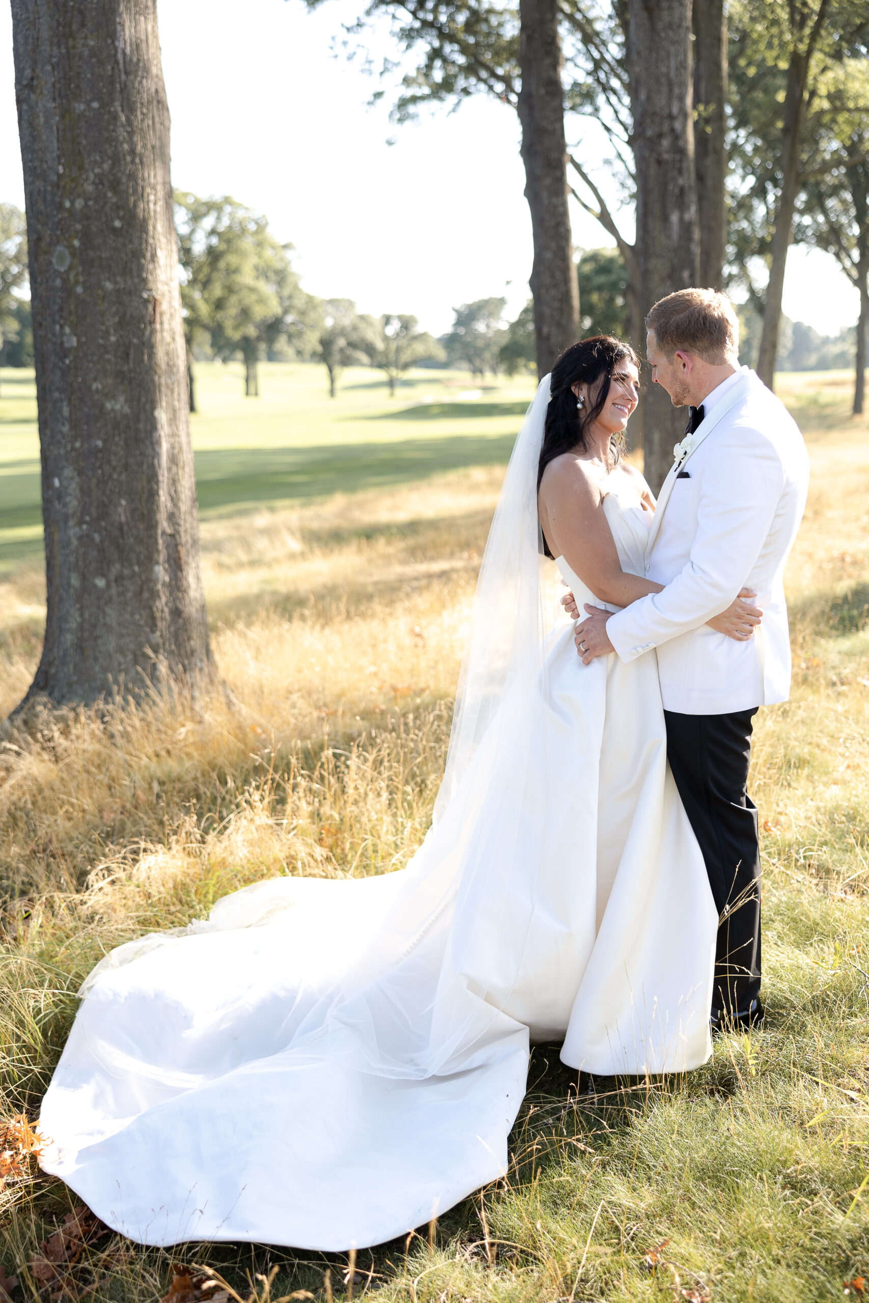 Wedding photos of bride and groom at North Hempstead Country Club