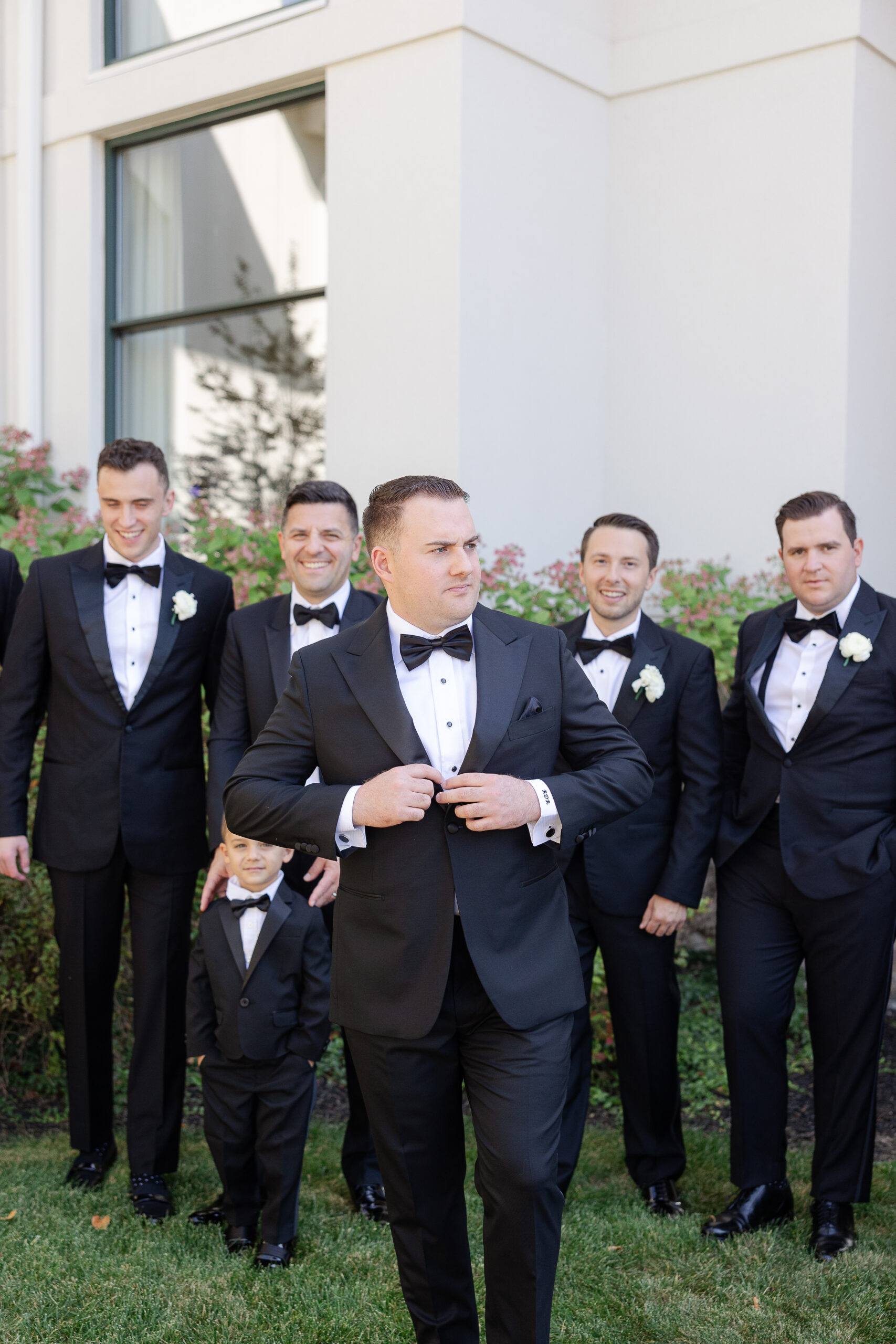 Groomsmen photos at Edgewood Country Club Wedding venue