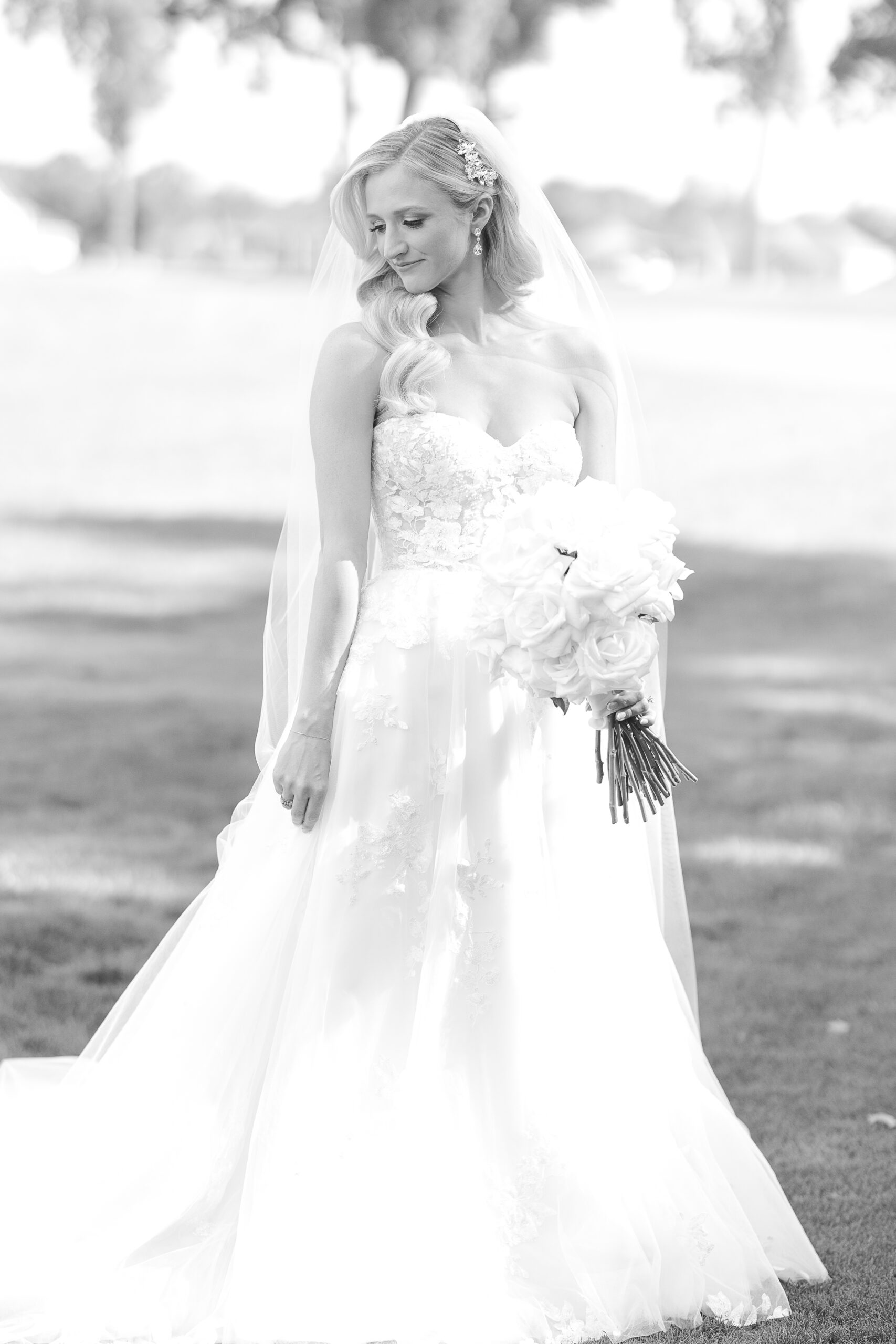 Bride outdoor portraits at NJ wedding venue