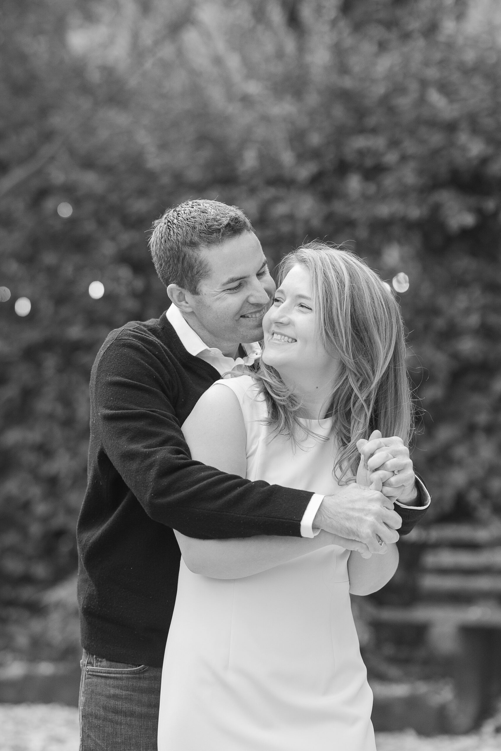 Black and white Fall Engagement Session