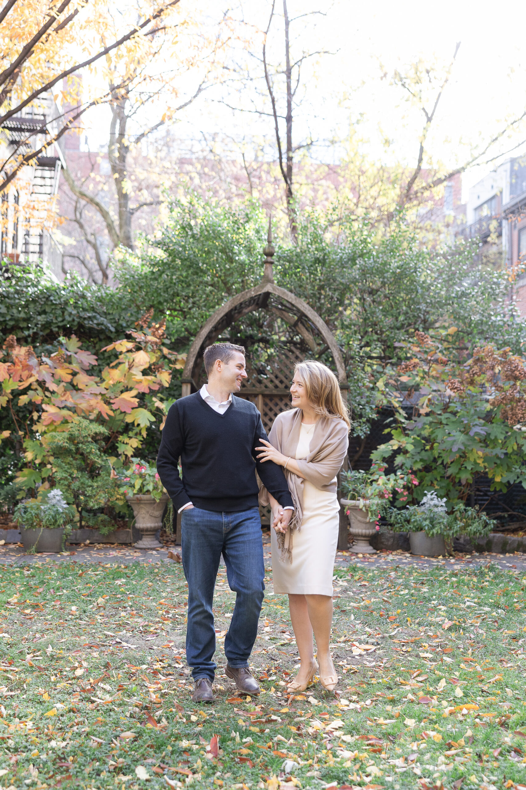 Fall couple photos in Chelsea New York