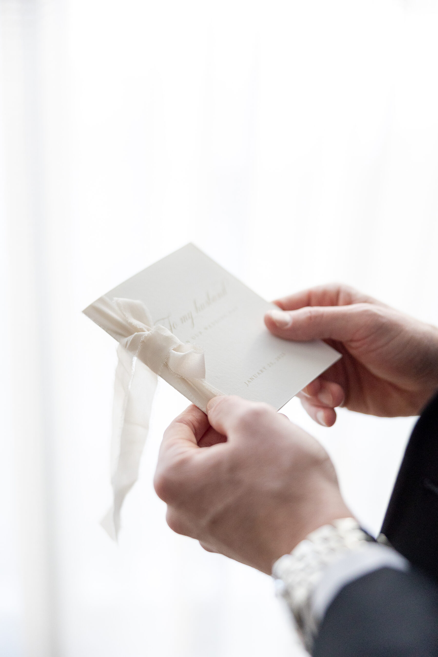 Wedding letter at J House Greenwich