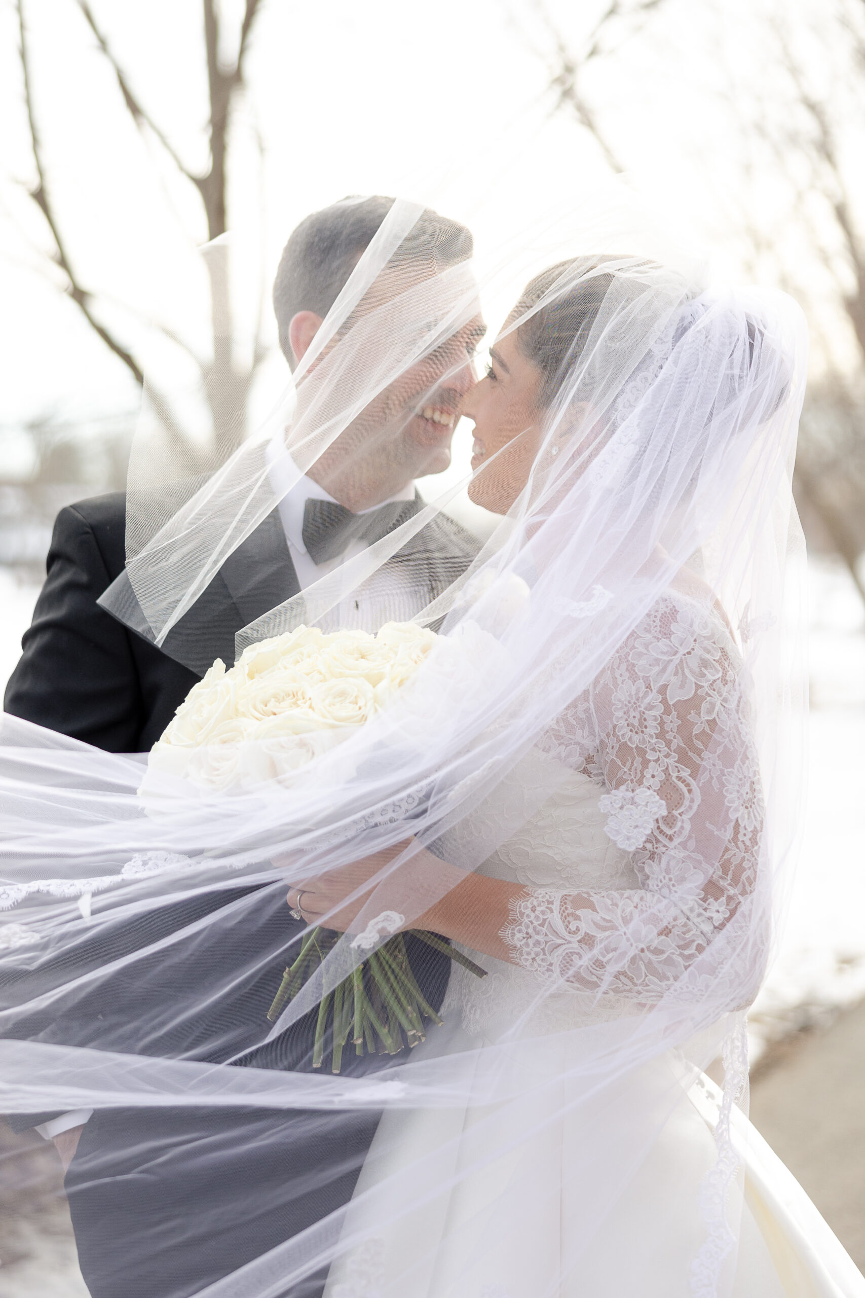 NY Le Chateau bride and groom