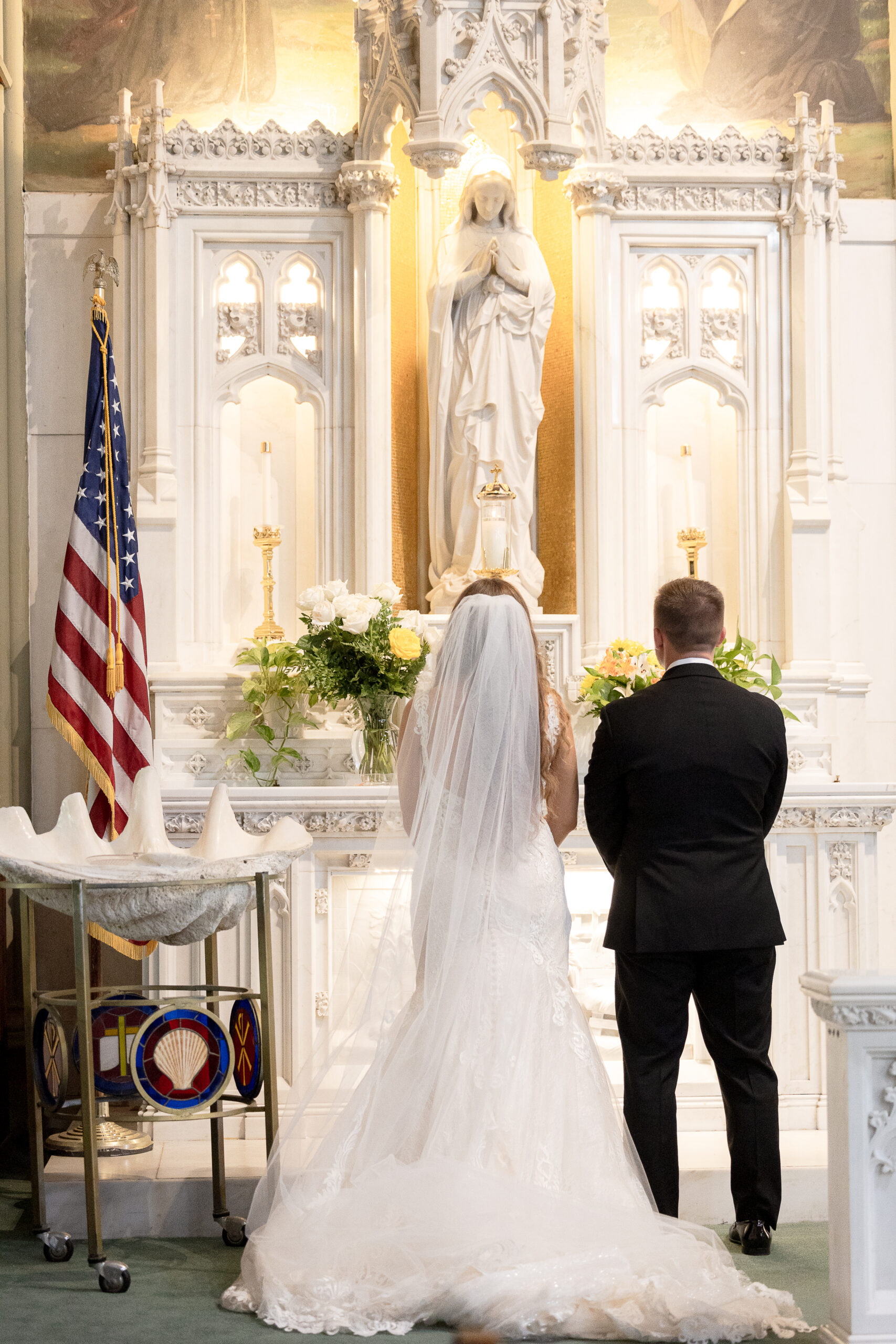 NJ bride and groom at church ceremony
