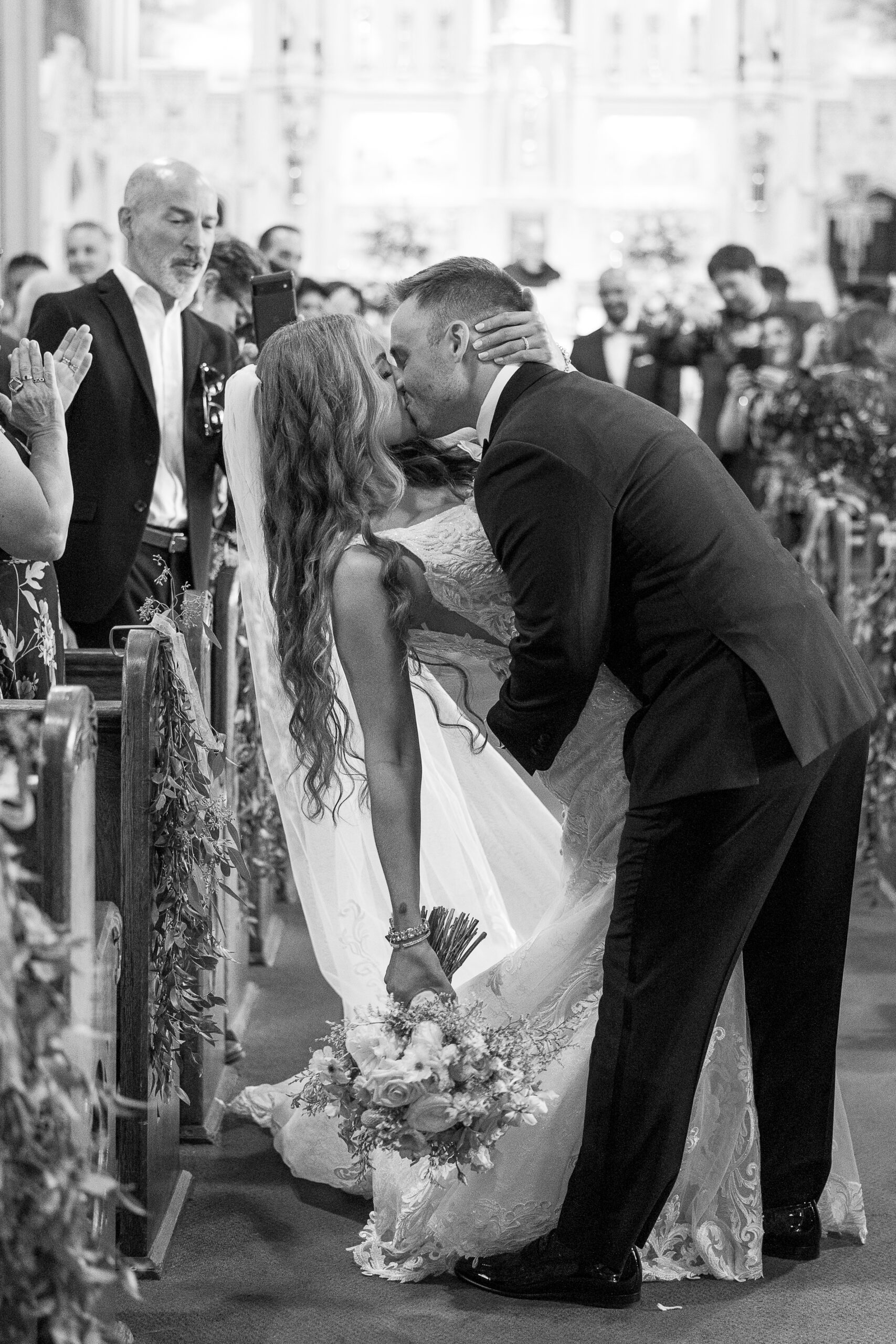 NJ bride and groom at church ceremony