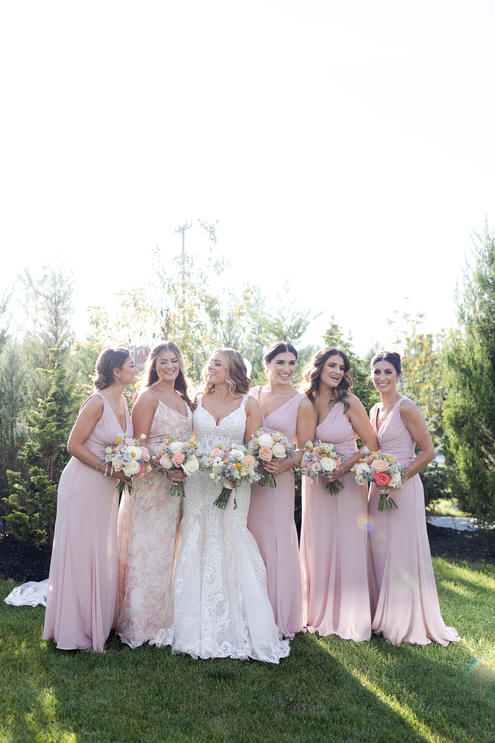 Bride and bridesmaid