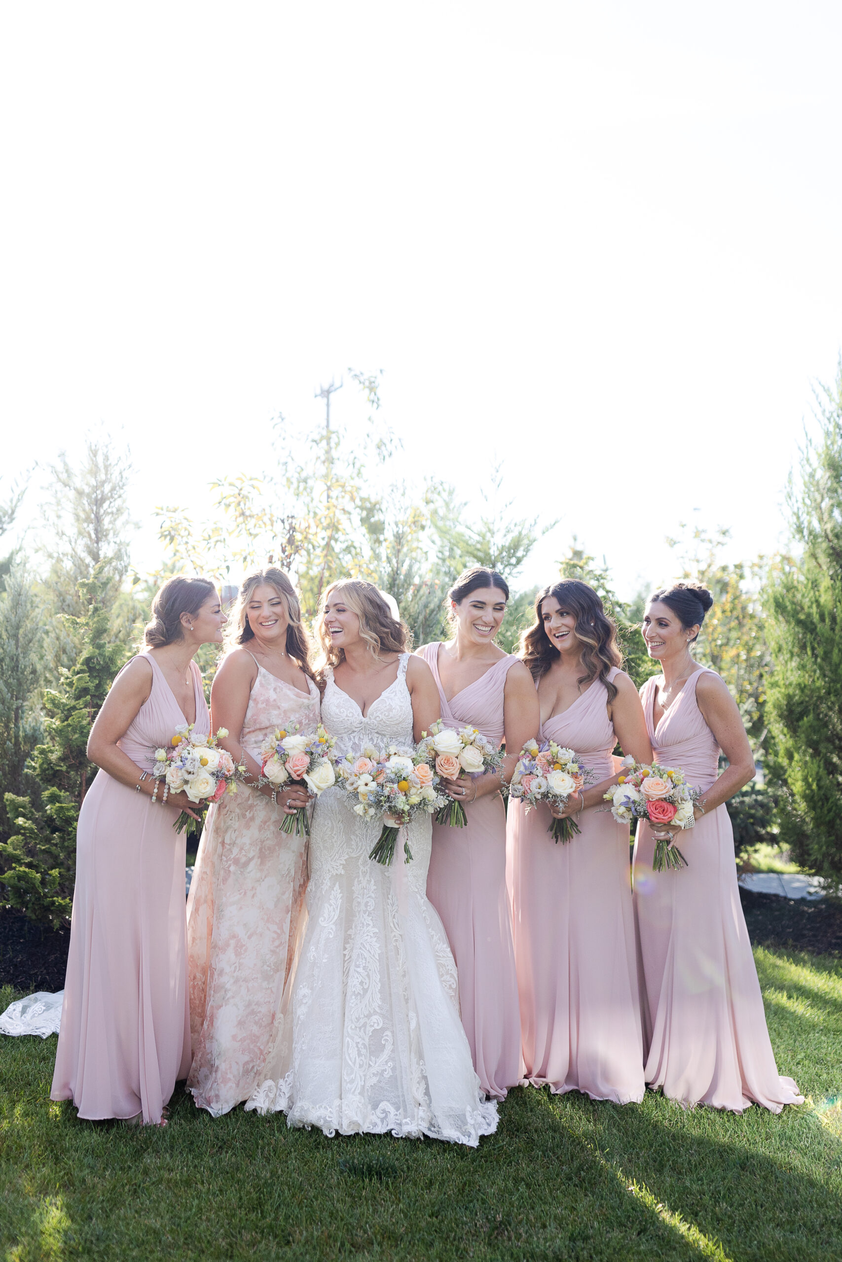 Bride and bridesmaid