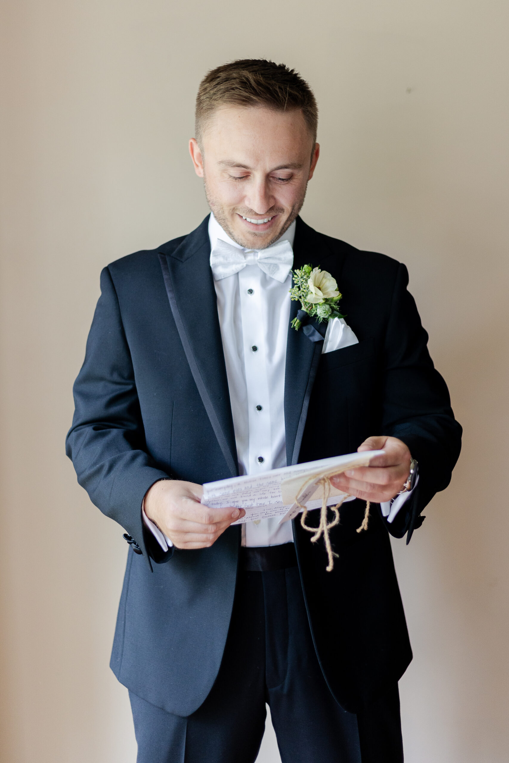 Park Loft Groom reading letter