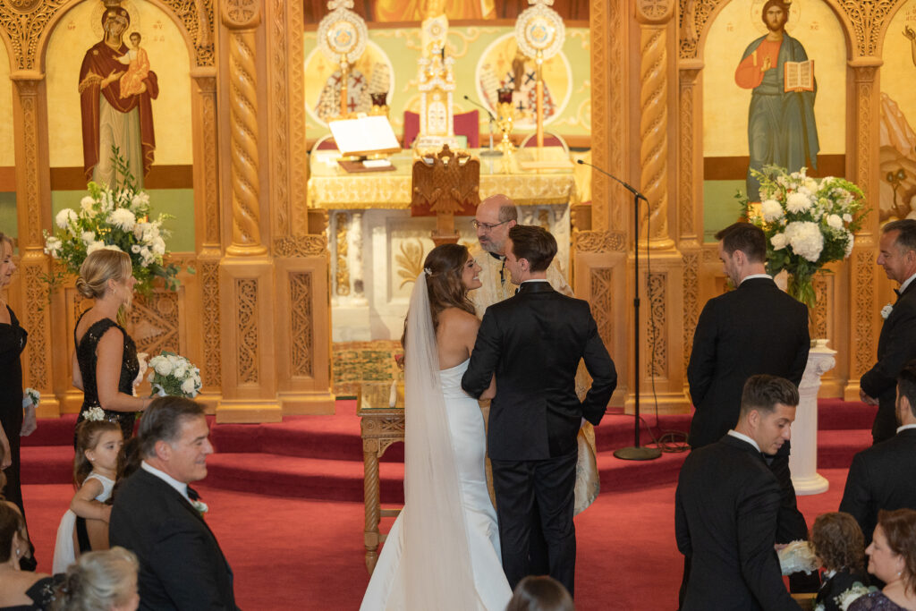 Bride and groom at NJ aisle