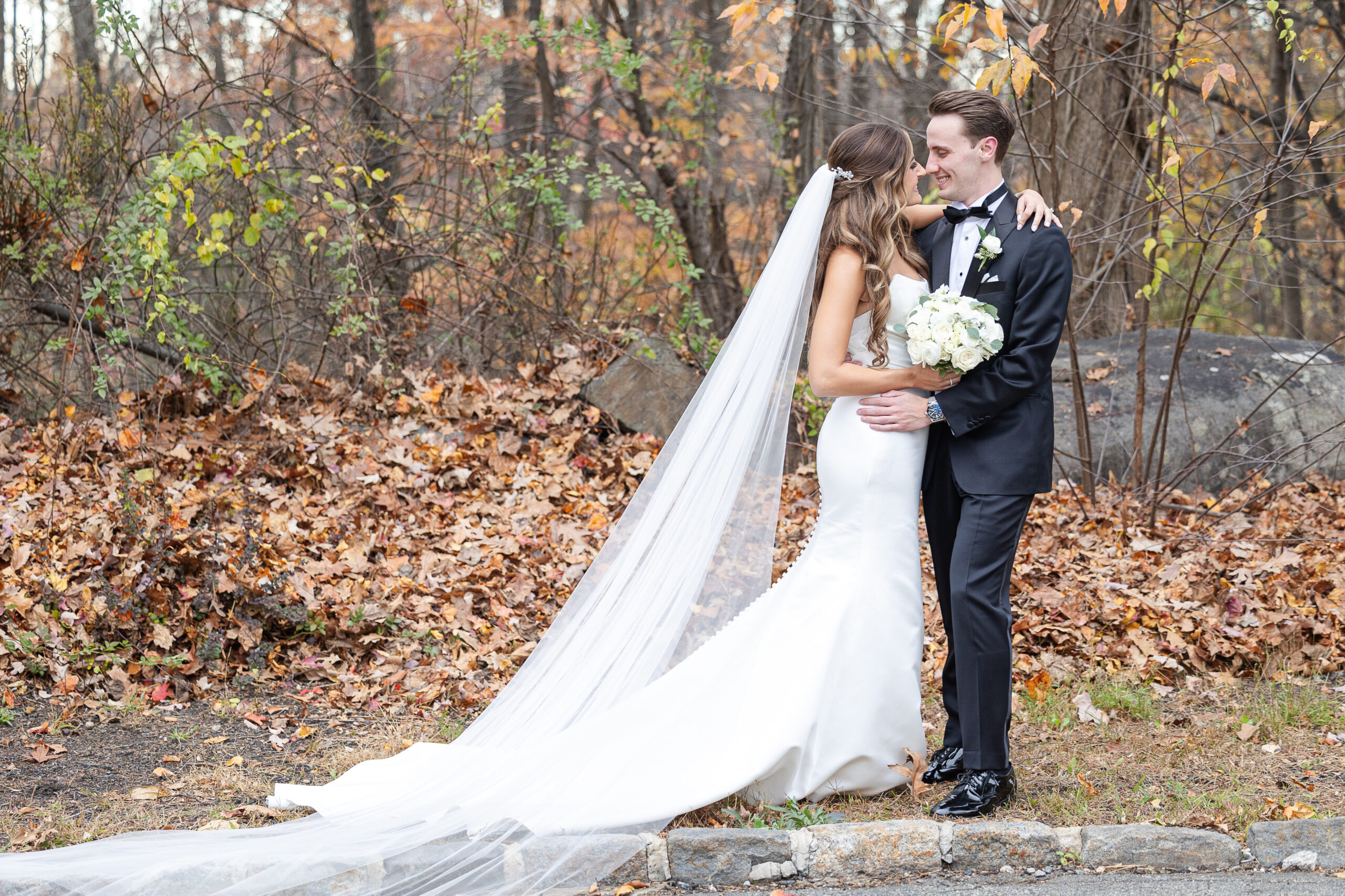 Cedar Grove Bride and Groom Fall Wedding Portraits