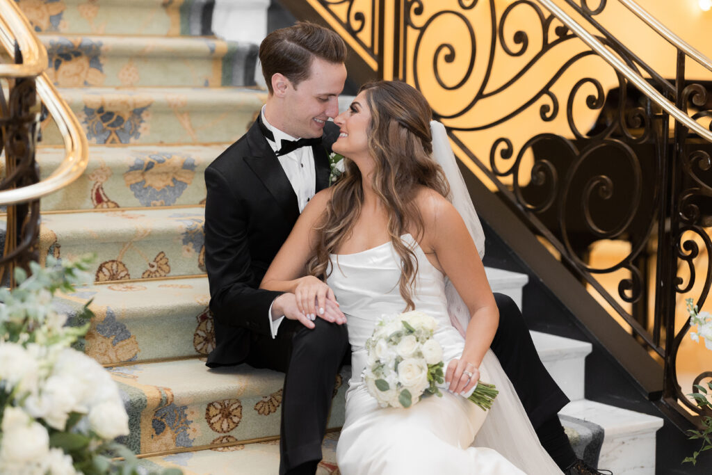 Bride and groom at the Grove