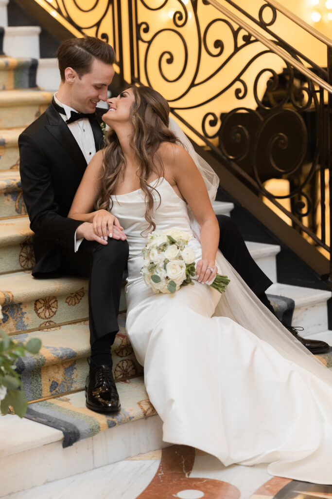 Bride and groom at the Grove