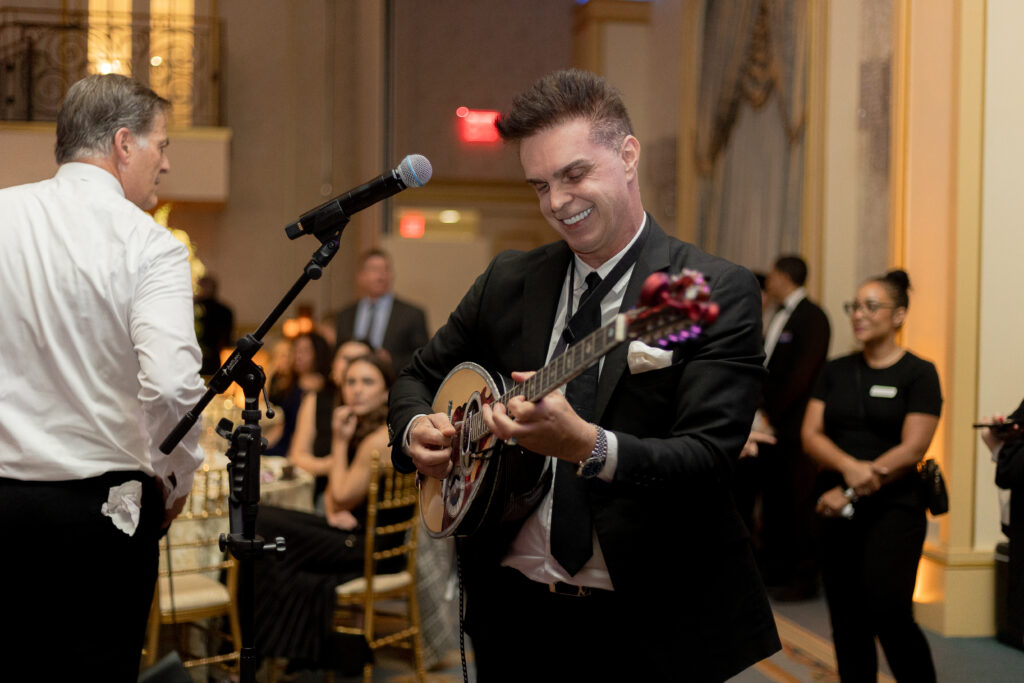 Band playing for Greek wedding dance