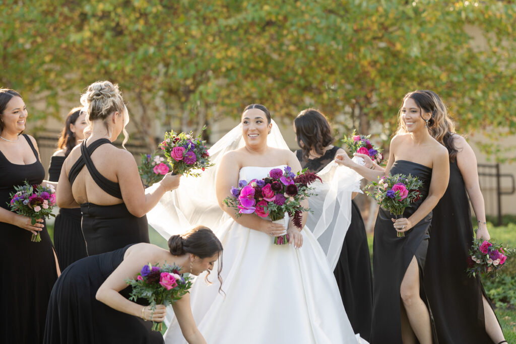 Bride and bridal party at Ryland Inn