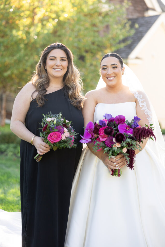Bride and bridesmaid portraits