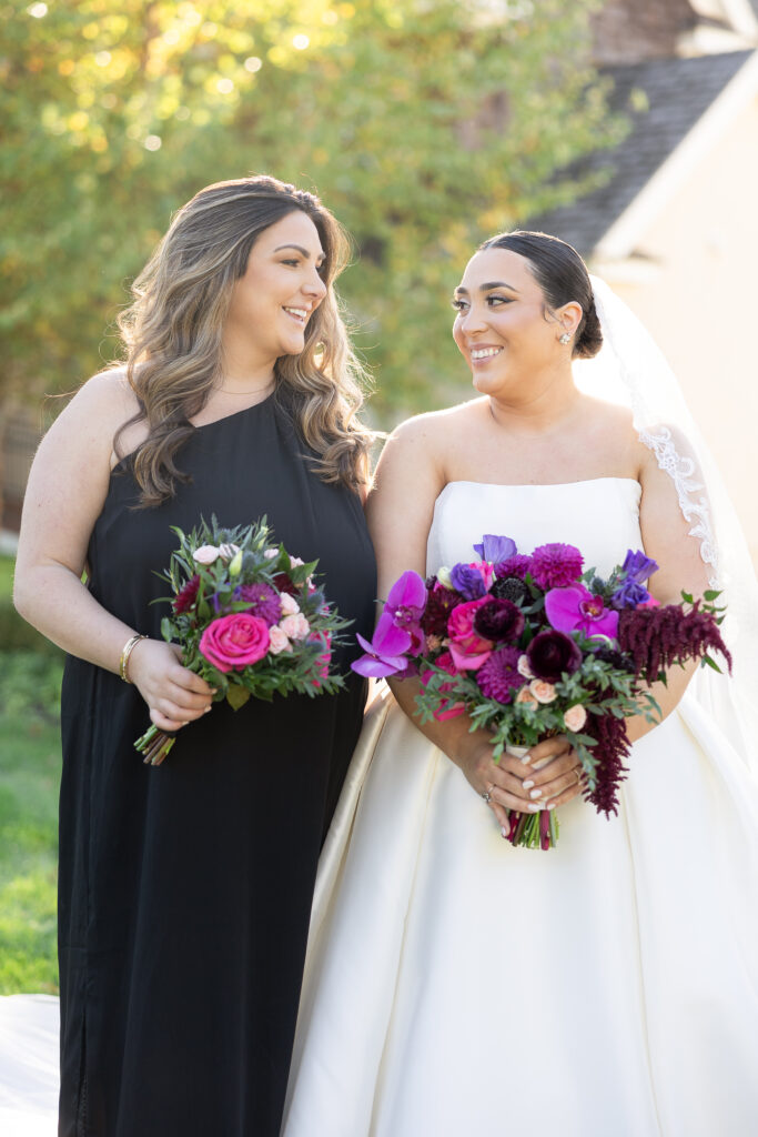 Bride and bridesmaid portraits