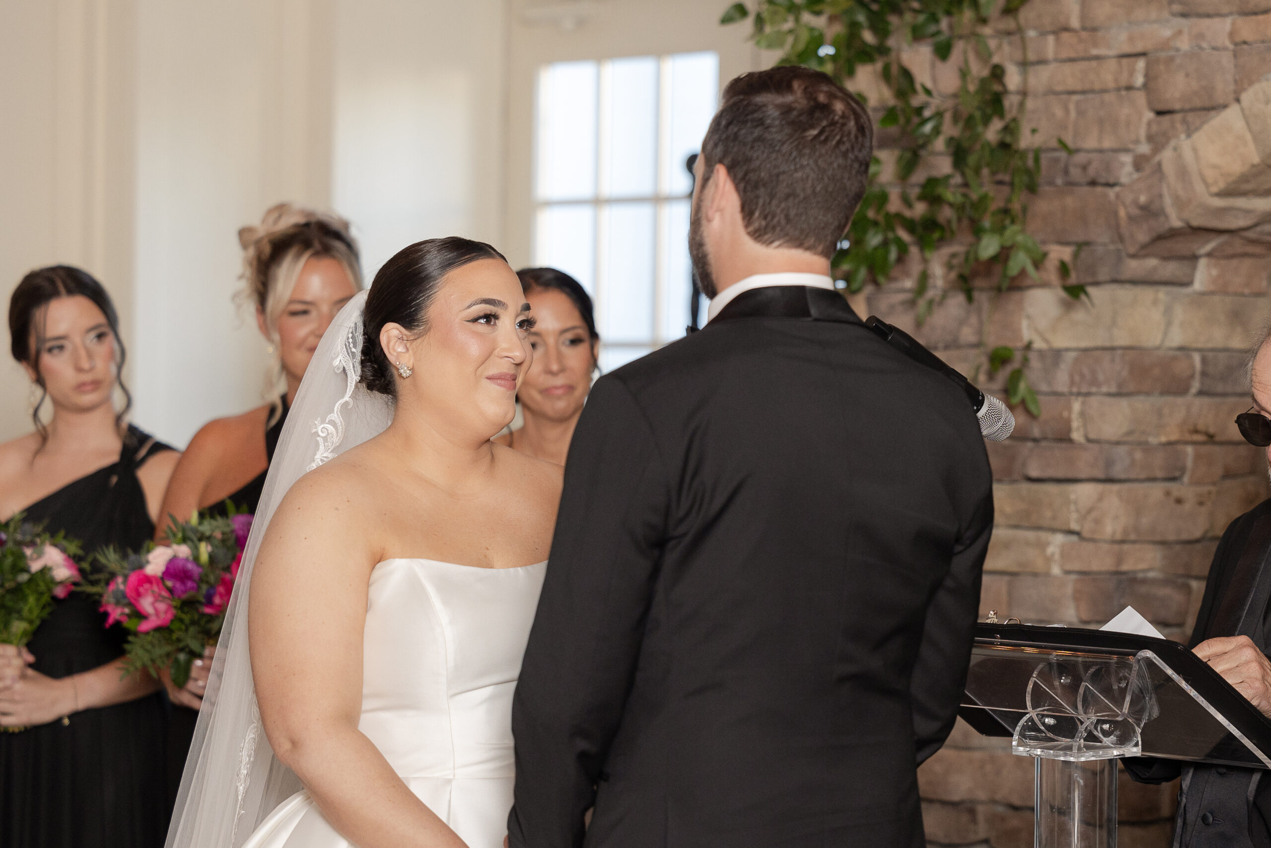 Bride and groom at NJ wedding ceremony