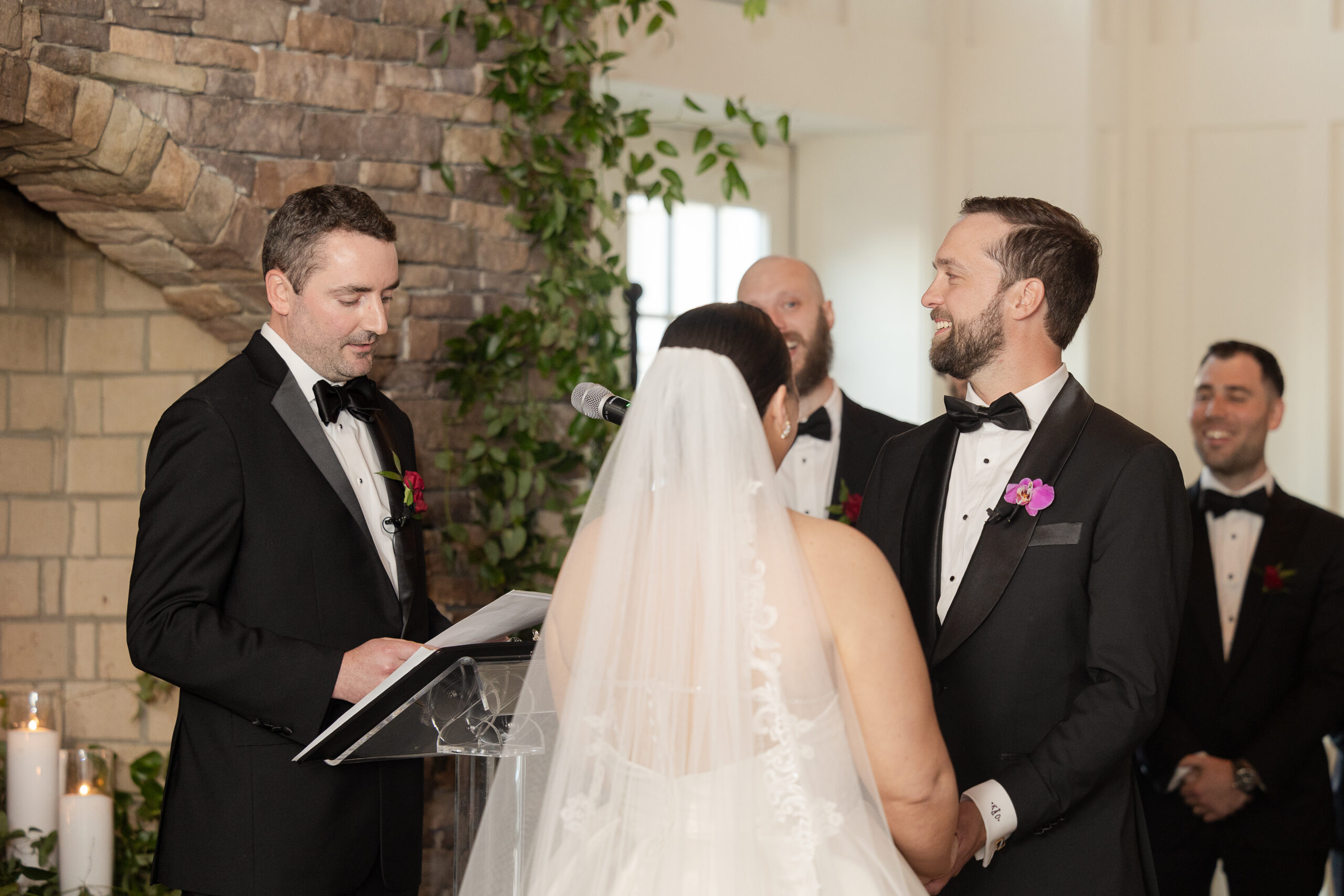 Bride and groom at NJ wedding ceremony