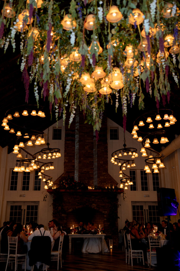 Wedding reception details at The Coach House