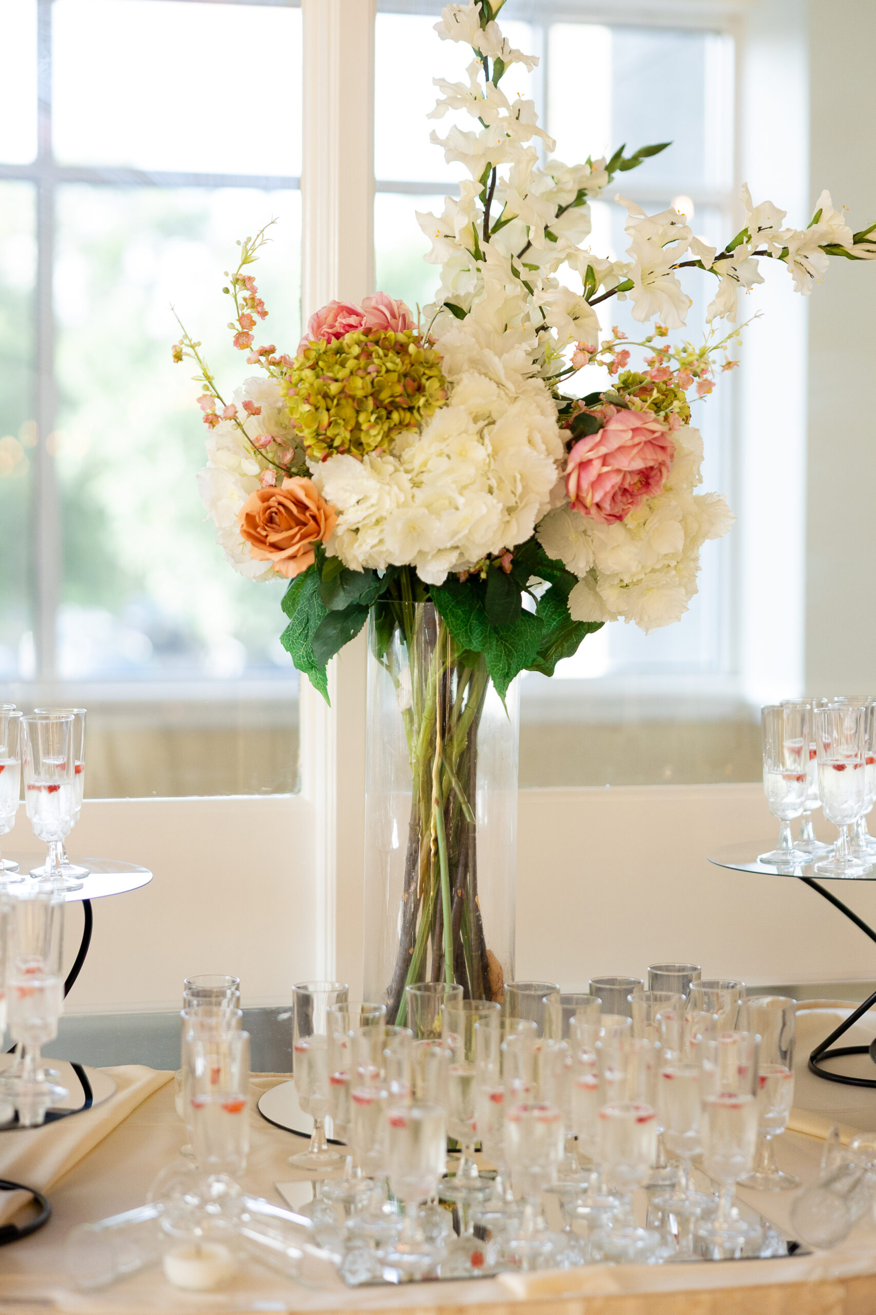 Indoor wedding reception decor