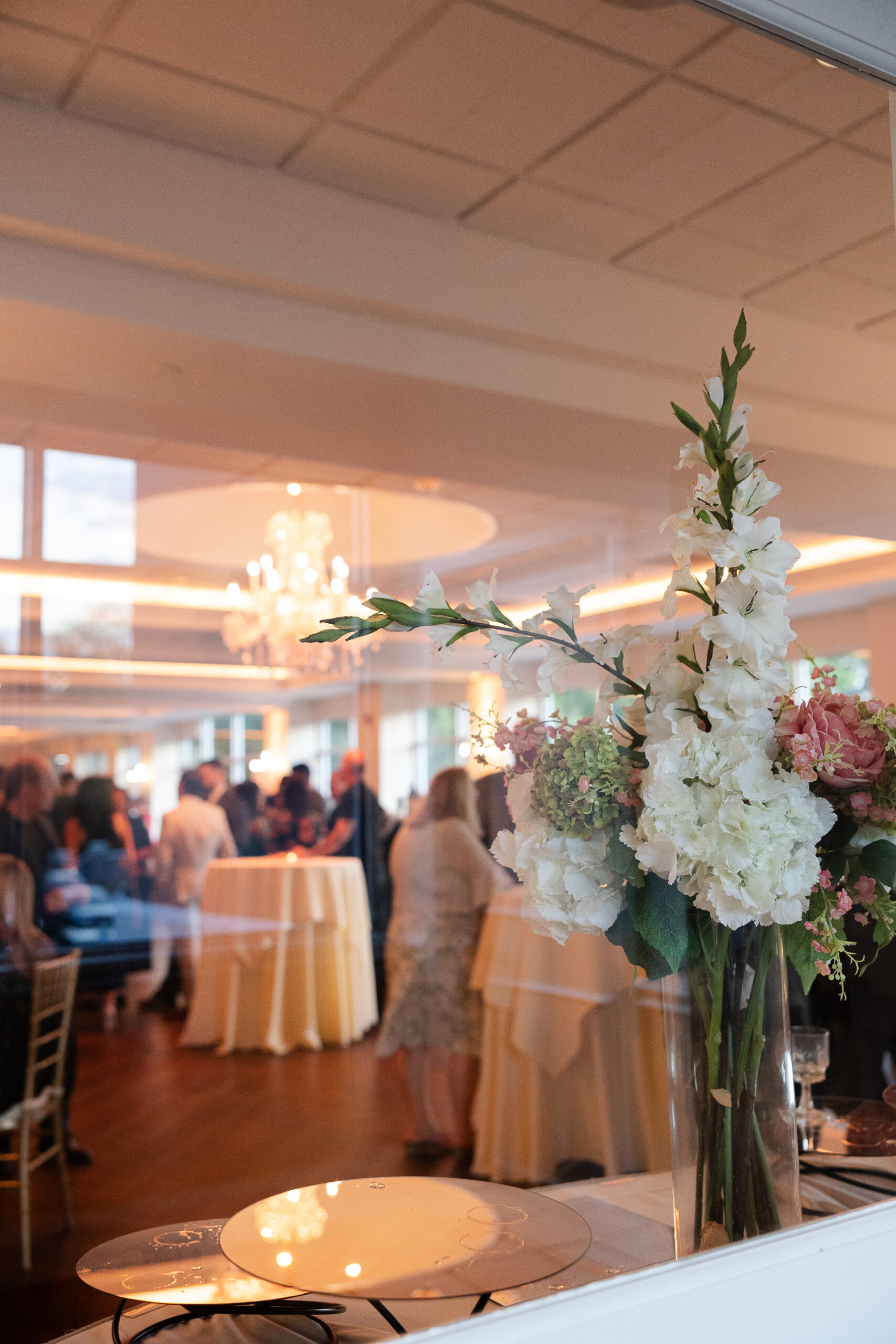 Indoor wedding reception decor