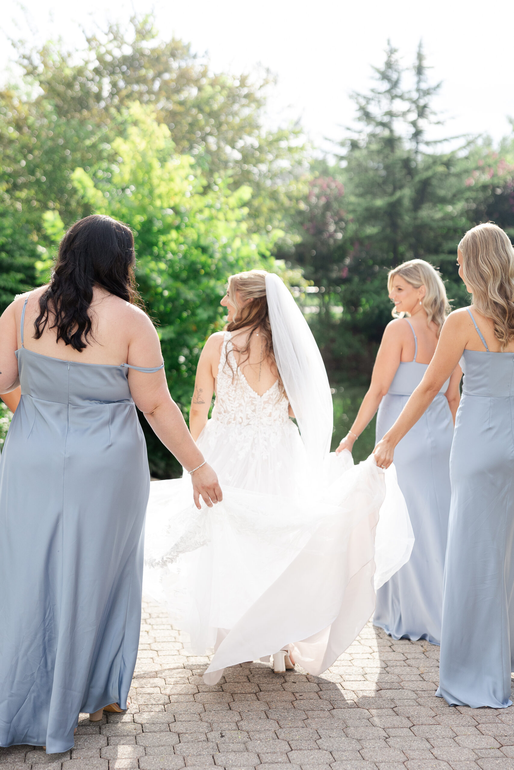 Bride and NJ bridesmaid at Bridgewater Manor