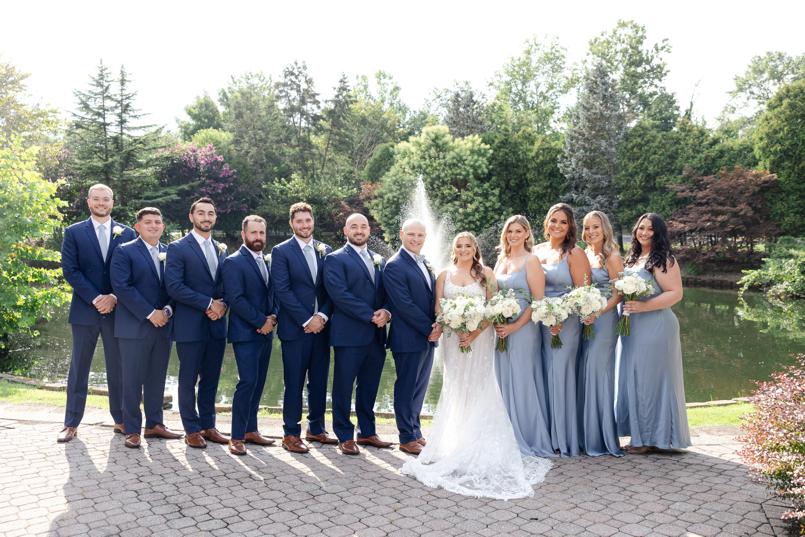 Wedding party portraits at Bridgewater Manor NJ