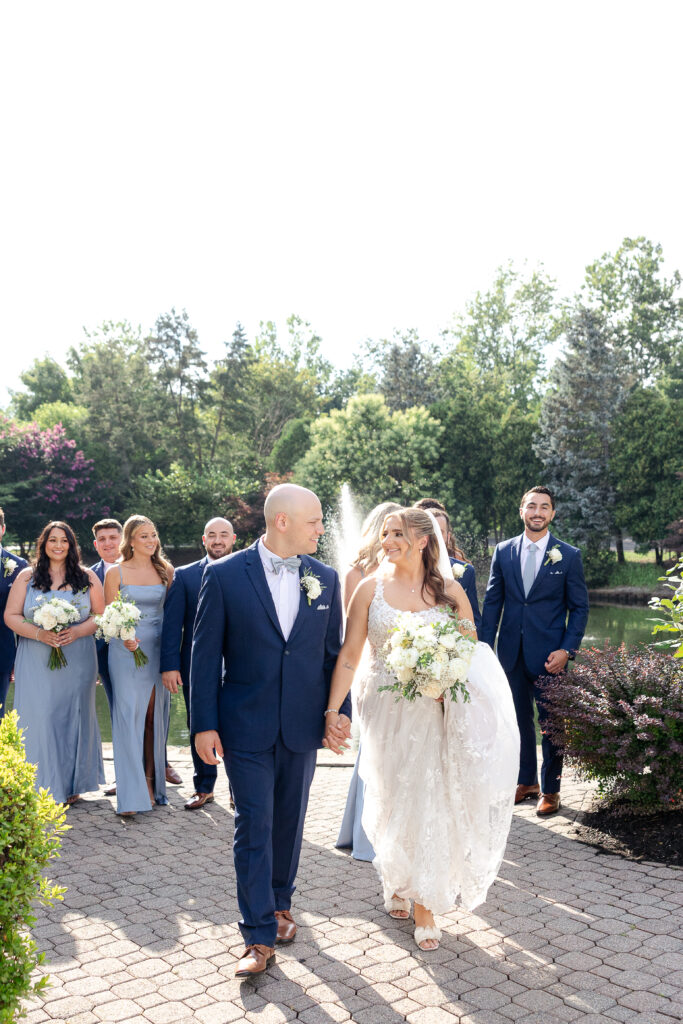 Wedding party portraits at Bridgewater Manor NJ