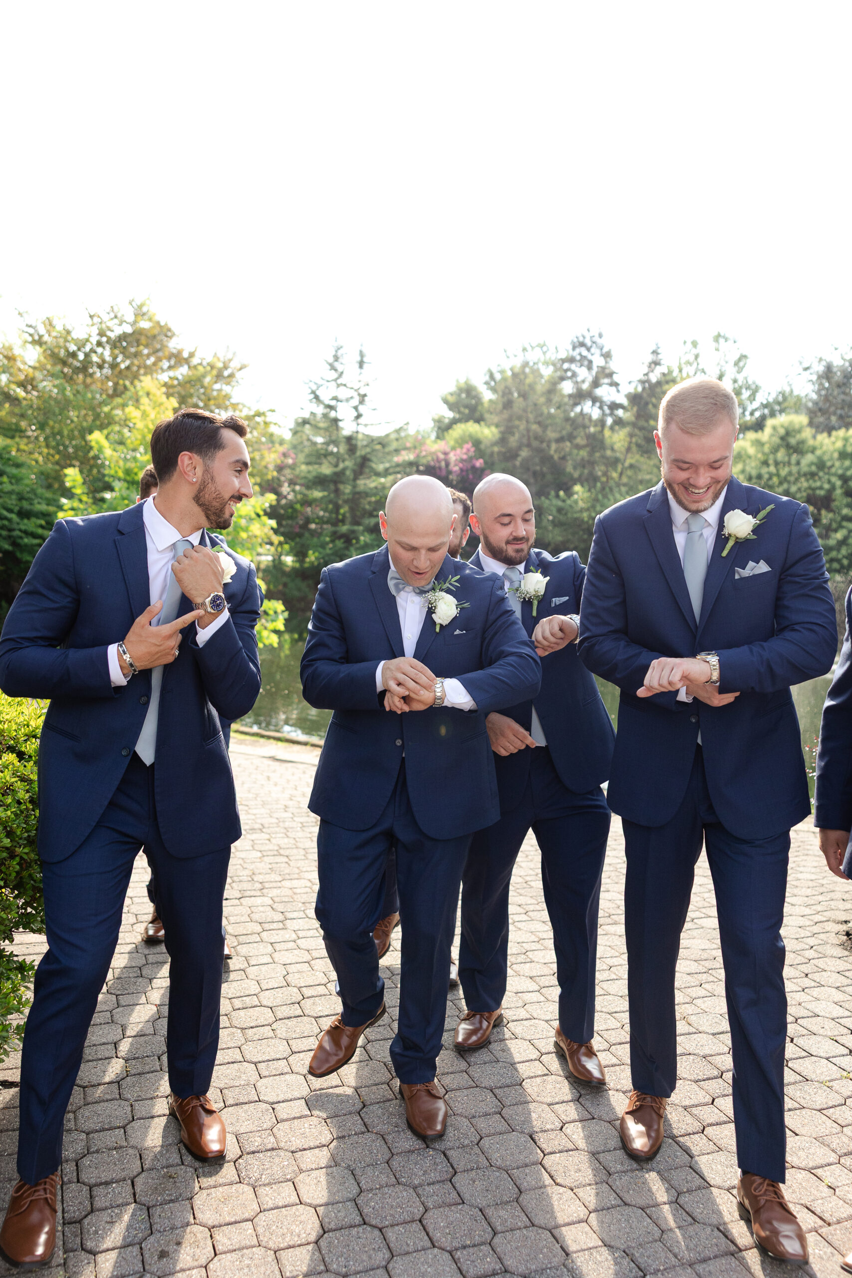Groom and NJ groomsmen at Bridgewater Manor
