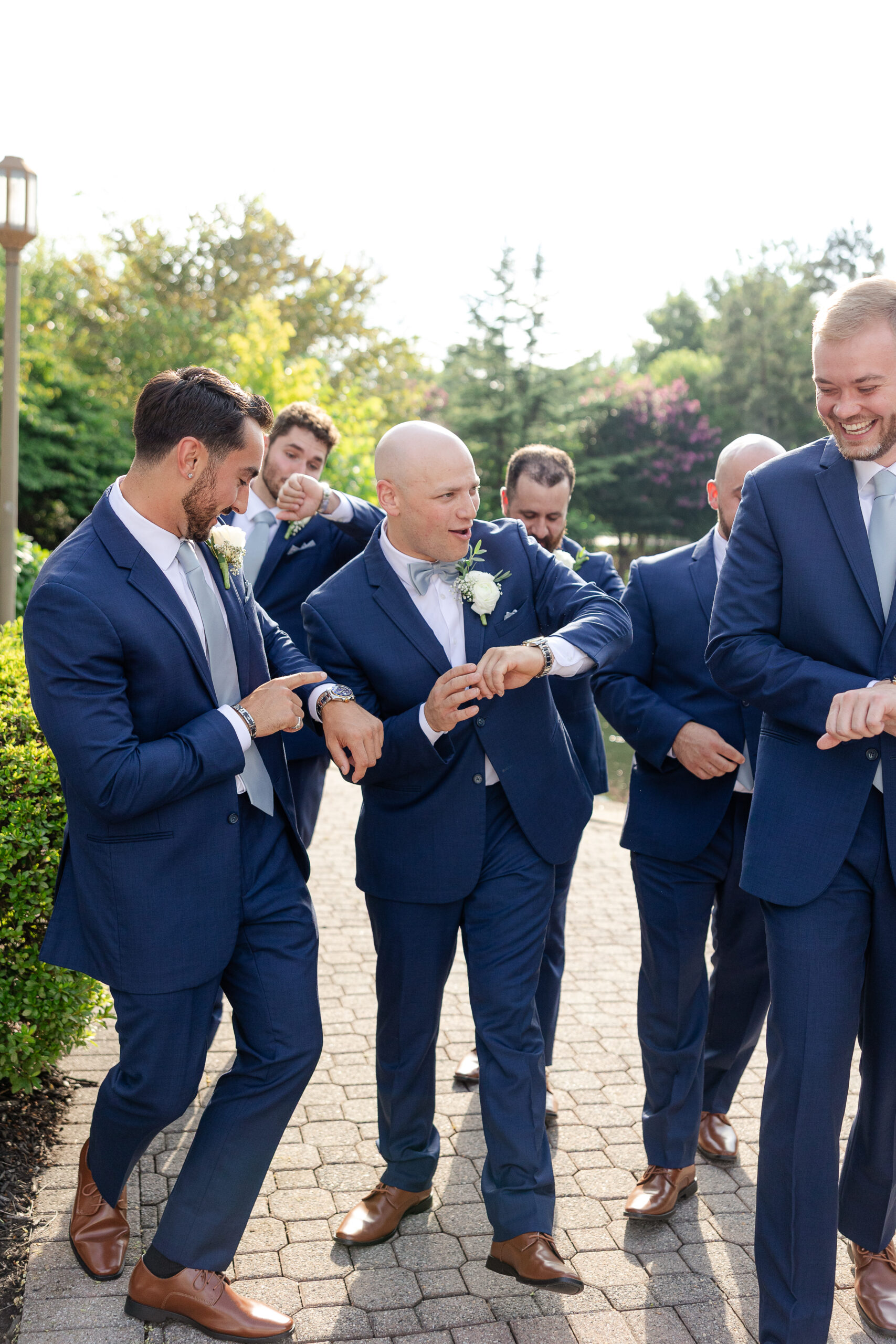 Groom and NJ groomsmen at Bridgewater Manor