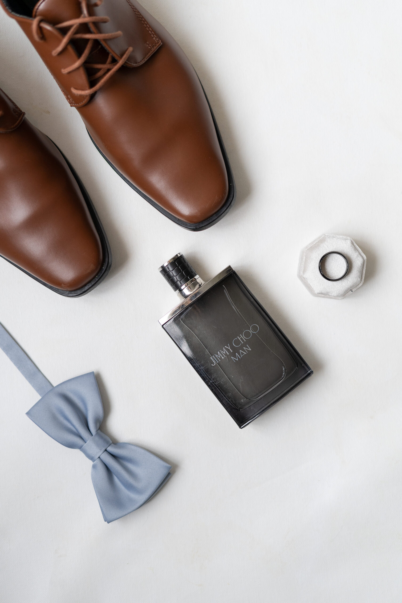 Wedding groom detail photography at Bridgewater Marriott hotel