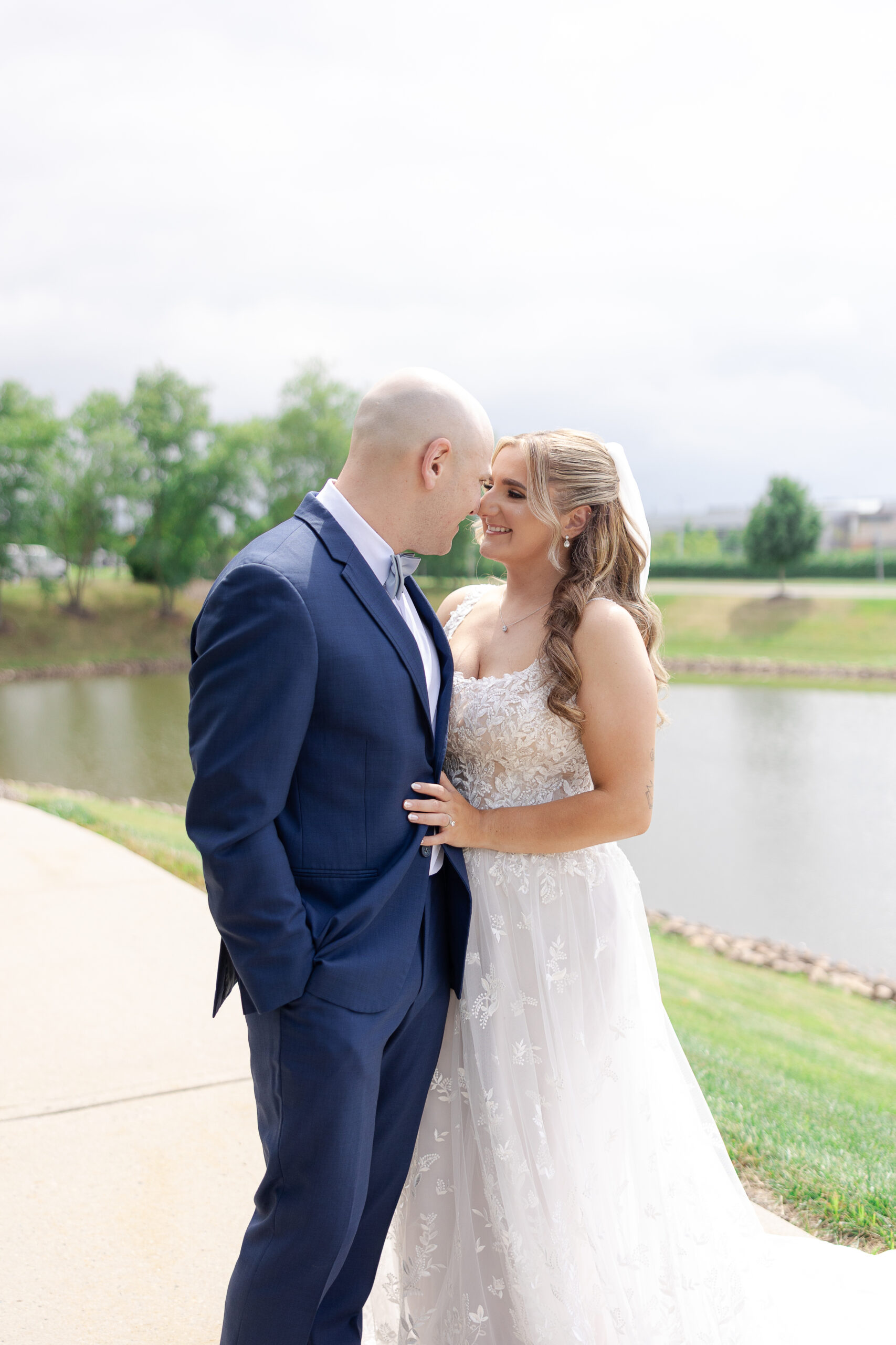 Luxury outdoor wedding portraits Bridgewater Marriott
