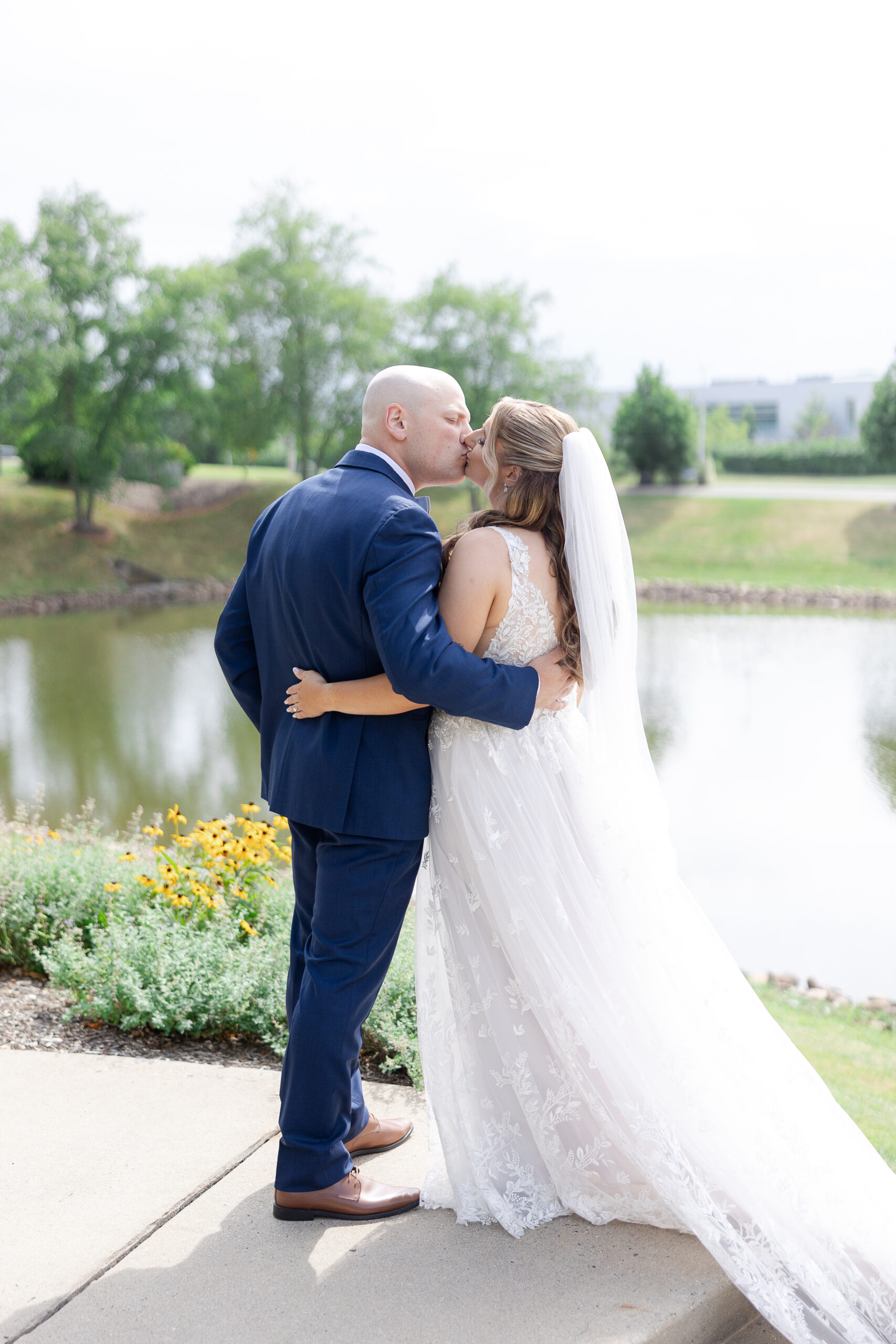 Luxury outdoor wedding portraits Bridgewater Marriott
