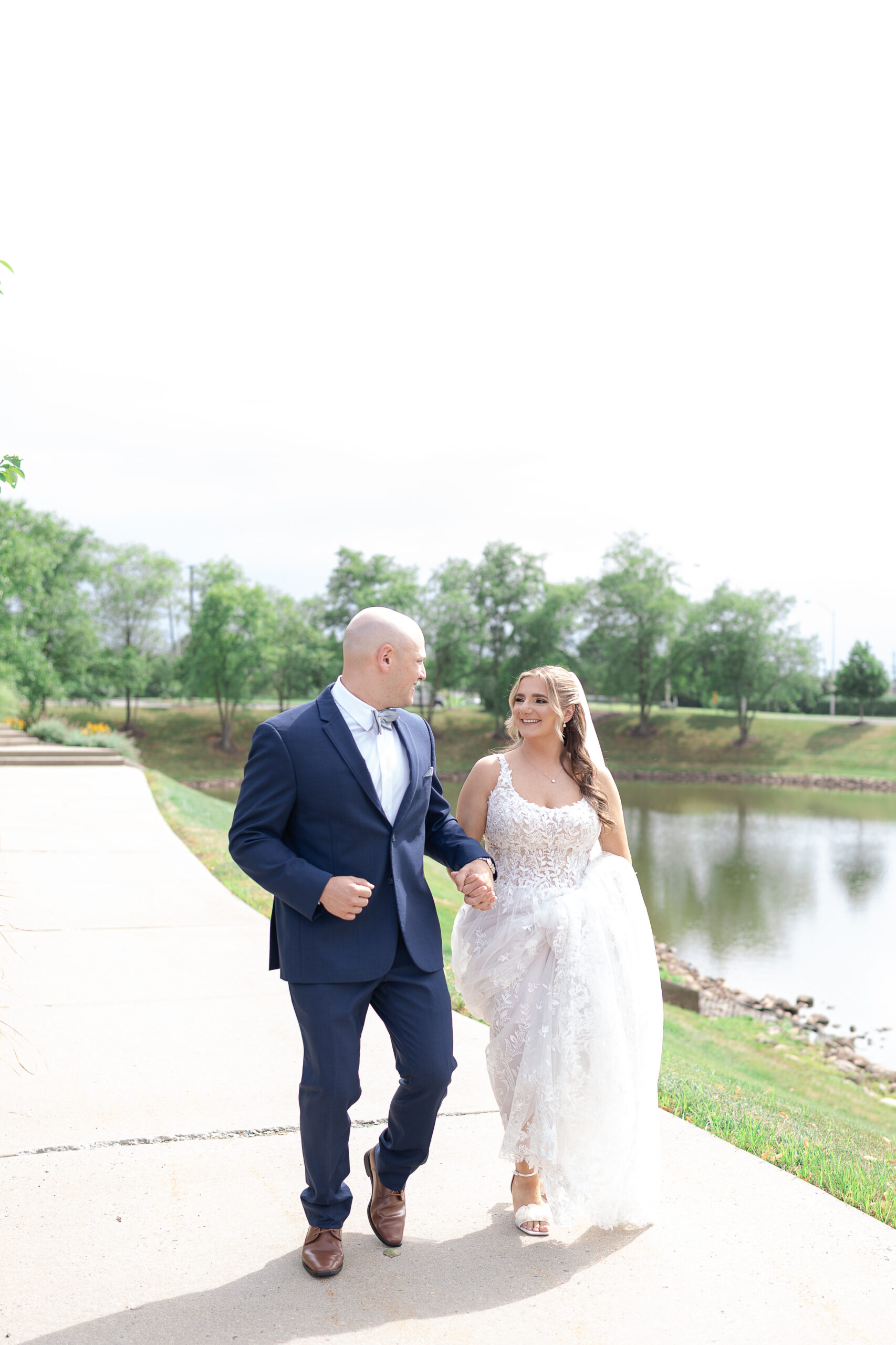 Luxury outdoor wedding portraits Bridgewater Marriott