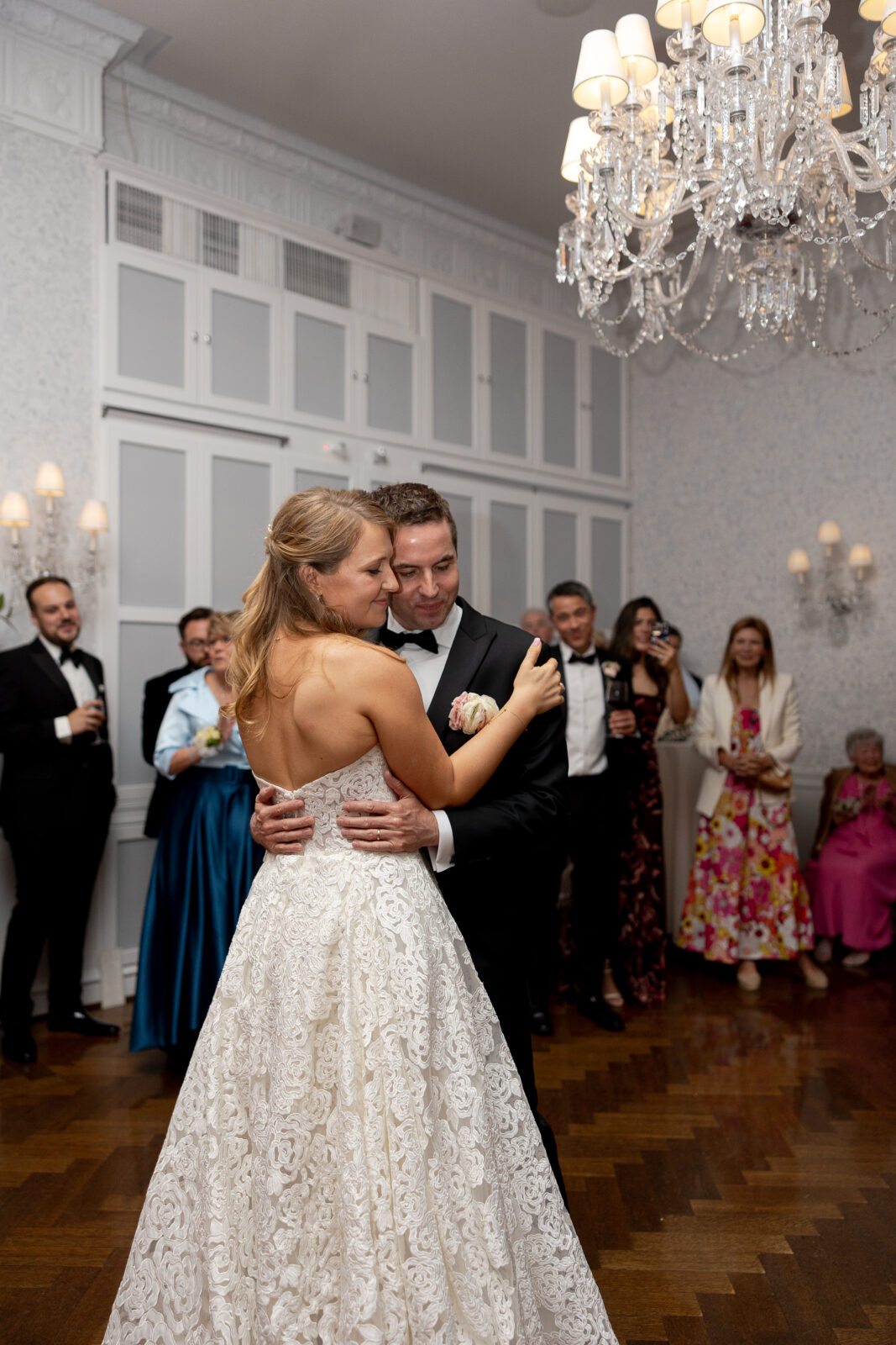 First dance with bride and groom at Harold Pratt House