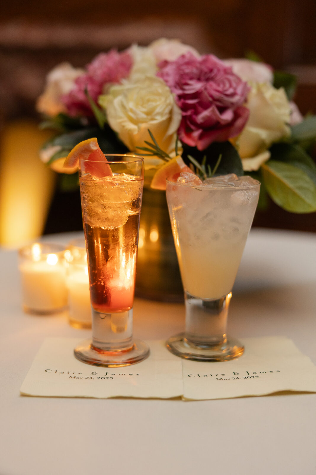 NYC wedding signature drinks at Harold Pratt House