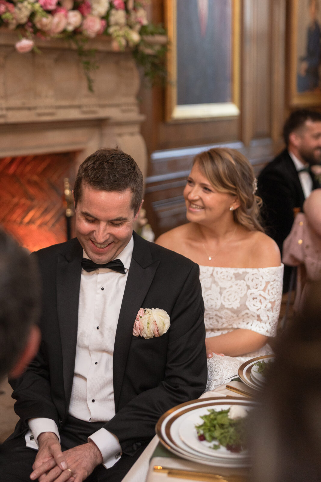 Reception speak at Harold Pratt House wedding