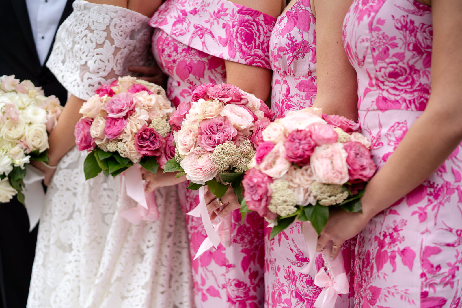 NYC bridesmaid pink floral details at Central Park