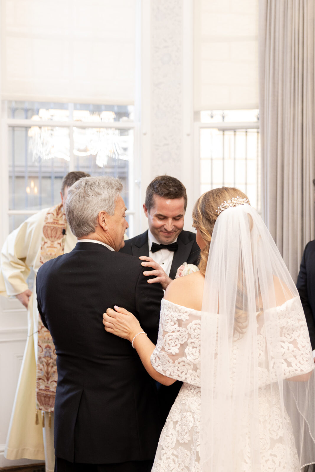 NYC wedding ceremony at Harold Pratt House