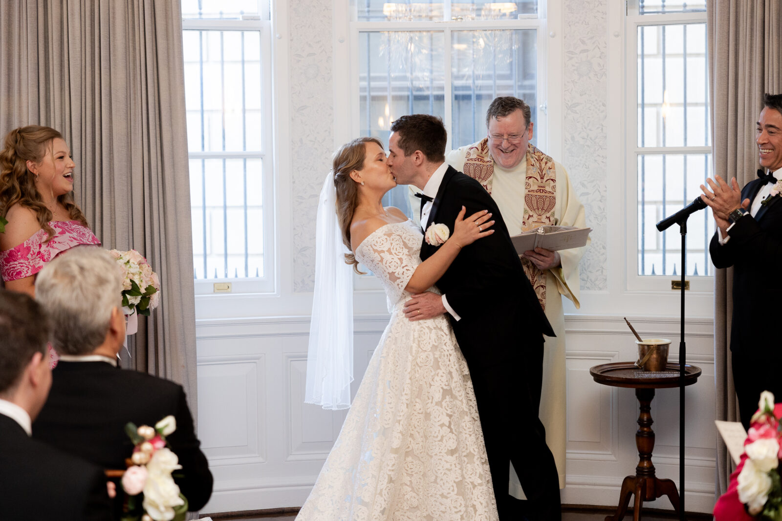 NYC wedding ceremony at Harold Pratt House