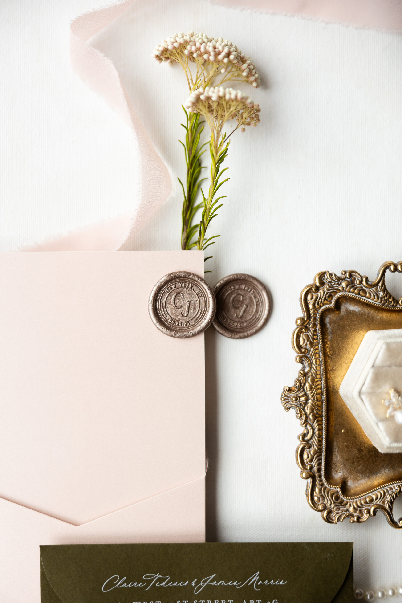 Wedding details at Loews Regency Hotel suite NYC