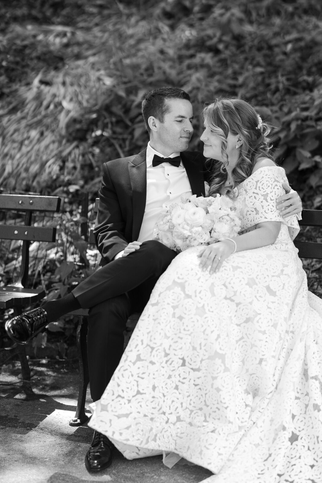 Black and White NYC portraits at Central Park Mall