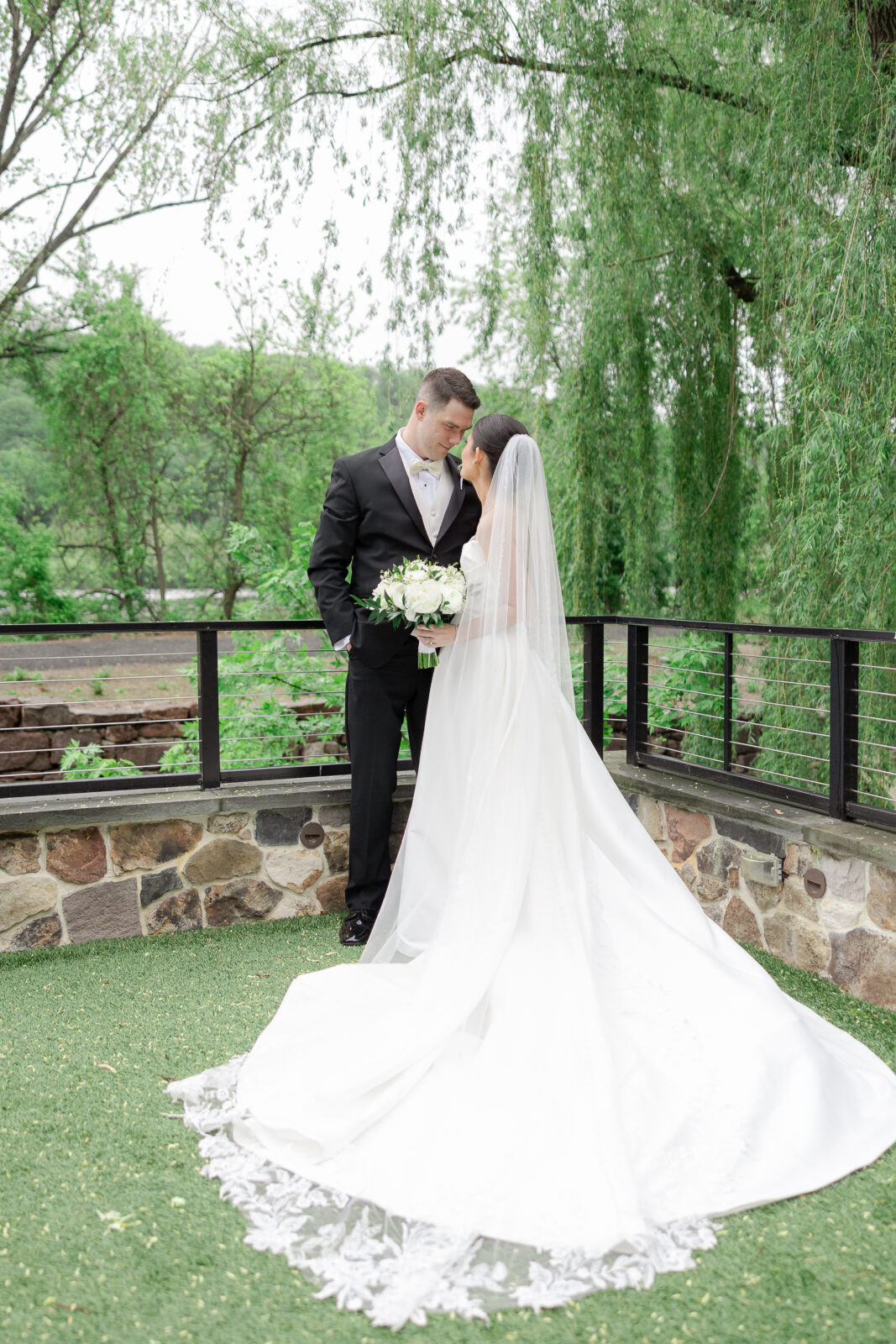 Soft evening light wedding portraits in New Hope Pennsylvania