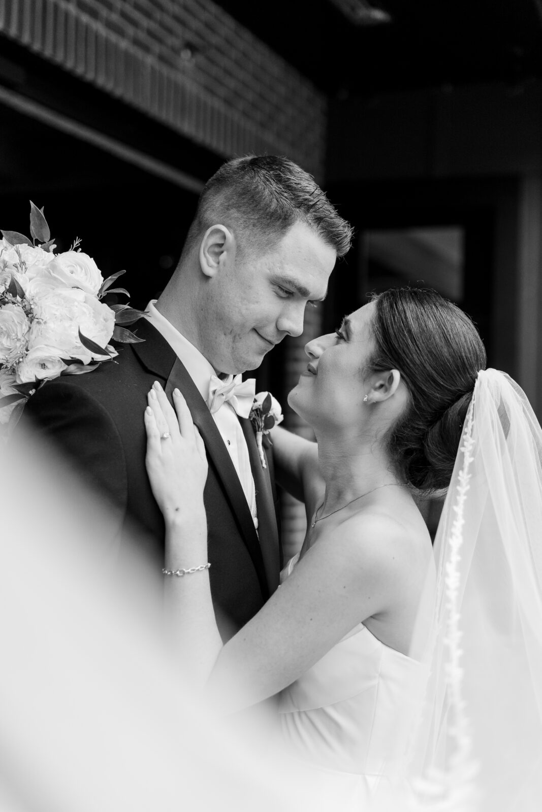 Bride and groom at River House wedding venue