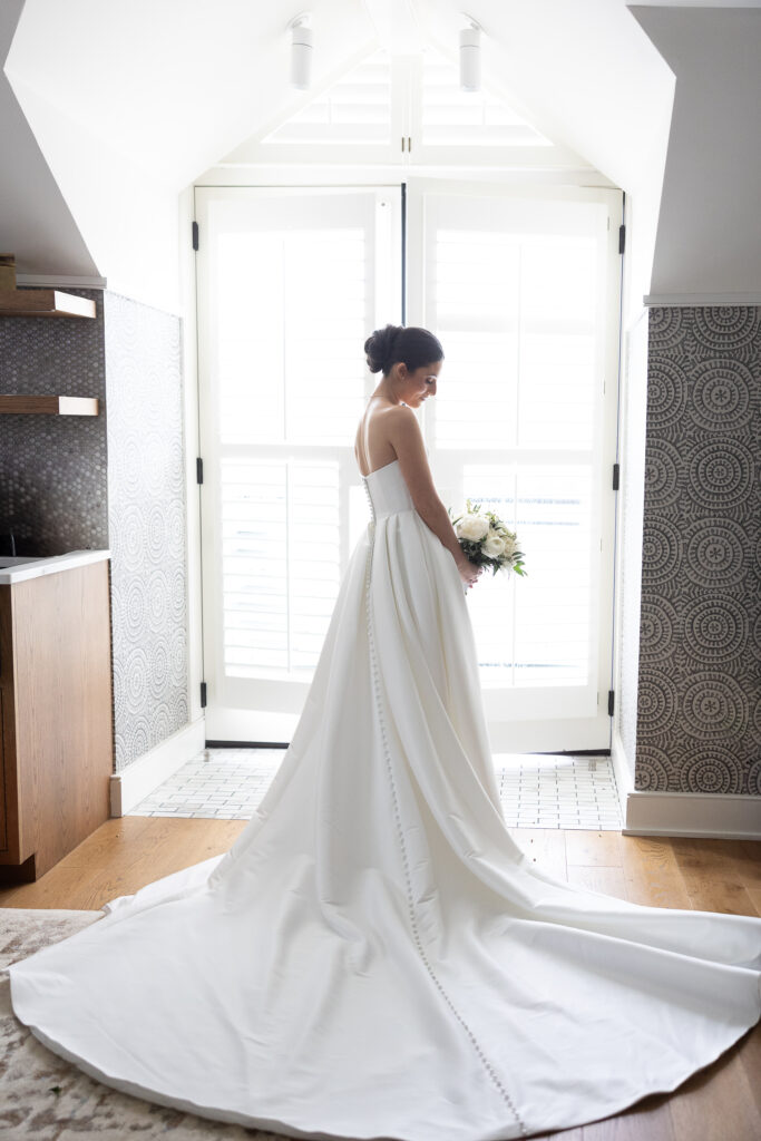 Bride portraits getting ready in the morning