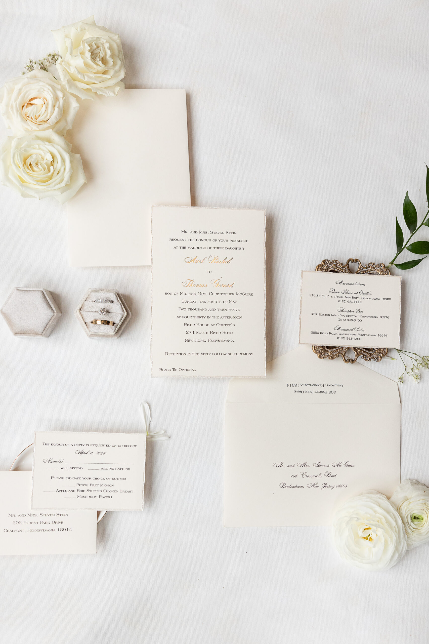 Bridal flatlay details photographed at River House at Odette’s