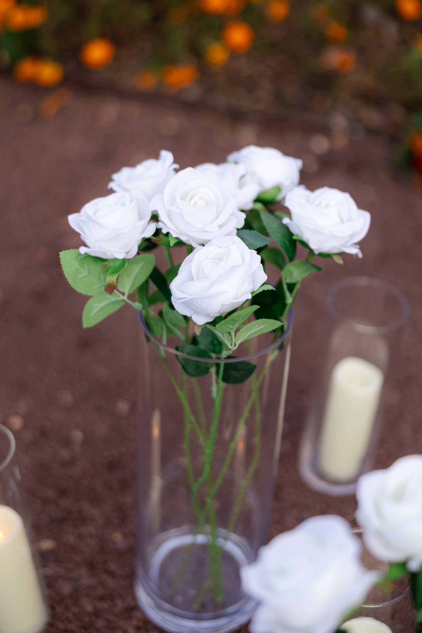 White florals and romantic decor at Maddy Rose Restaurant
