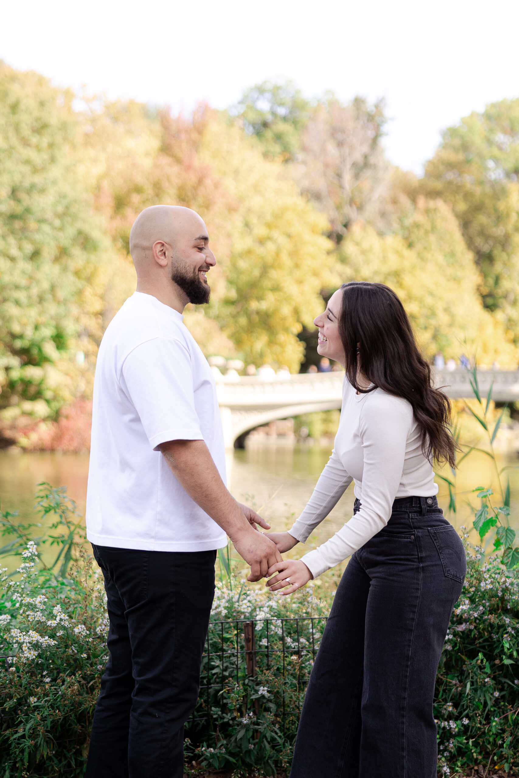 Central Park proposal candid moments