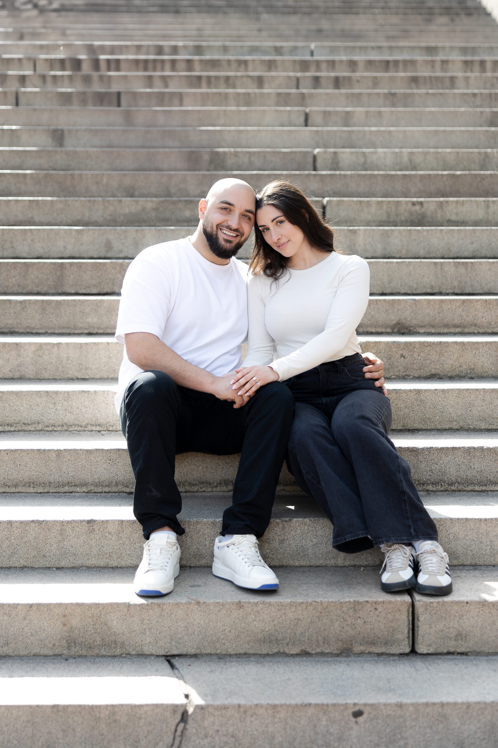 Couple on Bethesda Terrace Steps